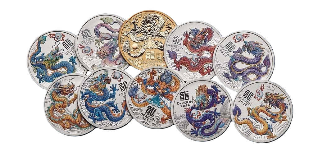 The PerthMint 2012/2024 Dragon Coin Collection: A Journey Through Colors and Symbolism