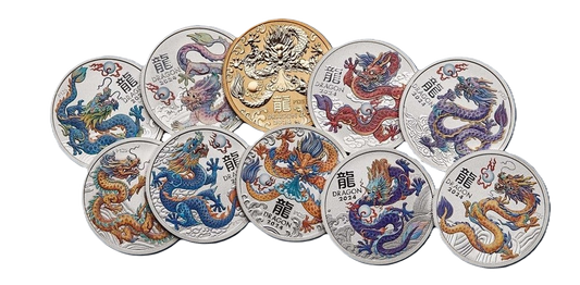 The PerthMint 2012/2024 Dragon Coin Collection: A Journey Through Colors and Symbolism