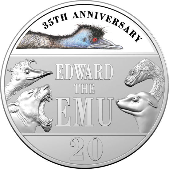 2024 Where is the Green Sheep 20c coloured coin in Card & 2023 Edward the Emu 20c coin on Special Edition Book