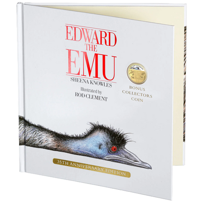 2023 Royal Australian Mint   Edward the Emu 20c Gold-Plated Colour Printed Unc -  Deluxe Edition Book