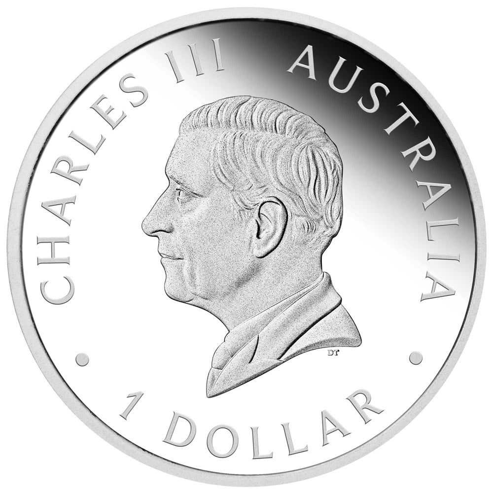 2024 PerthMint Australian Kangaroo King Charles III Obverse First Issue 1oz Silver Proof Coin