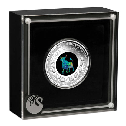 2021 Australian Opal Lunar Series Year of the Ox 1oz Silver Proof Coin