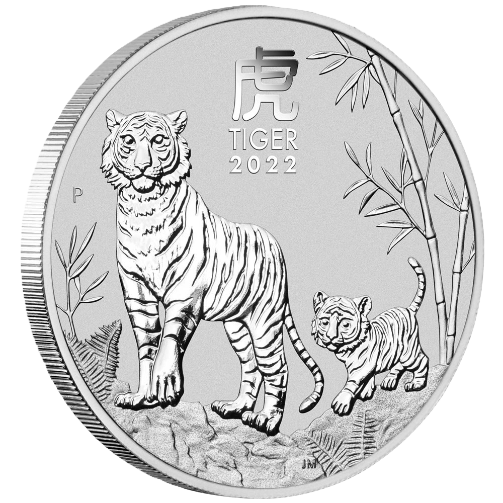 2022 PerthMint Australian Lunar Year III Year of the Tiger 2022 1oz Silver Bullion Coin