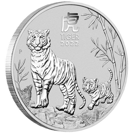 2022 PerthMint Australian Lunar Year III Year of the Tiger 2022 2oz Silver Bullion Coin