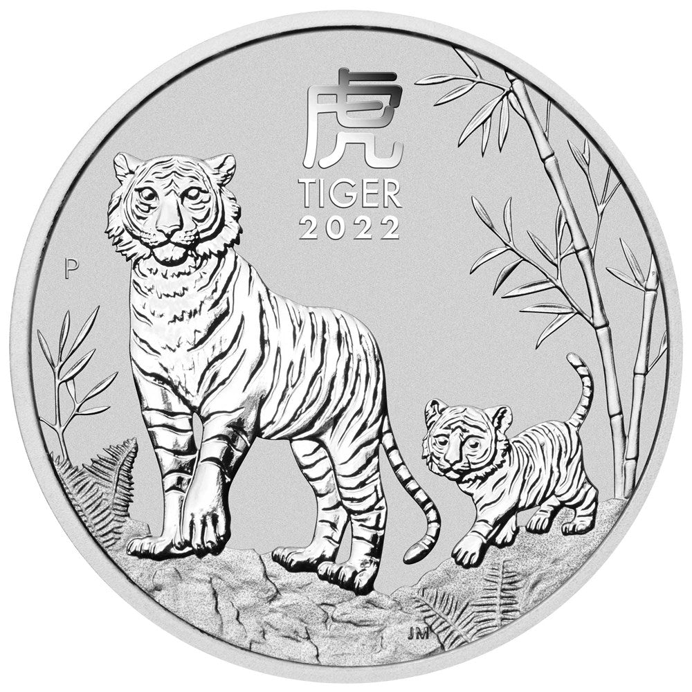 2022 PerthMint Australian Lunar Year III Year of the Tiger 2022 1oz Silver Bullion Coin