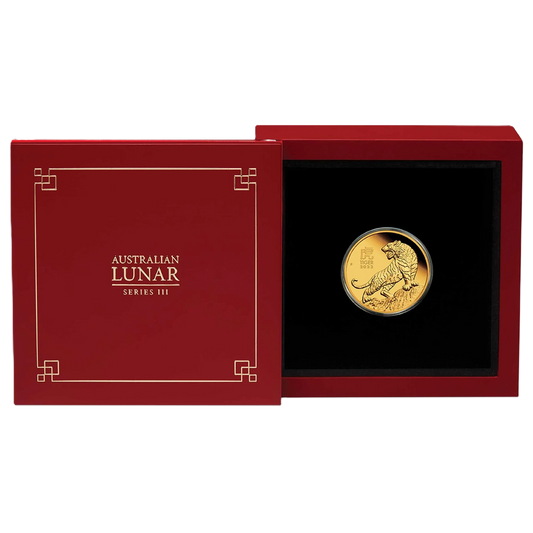 2022 Australian Lunar Series III Year of the Tiger 1/4oz Gold Proof Coin