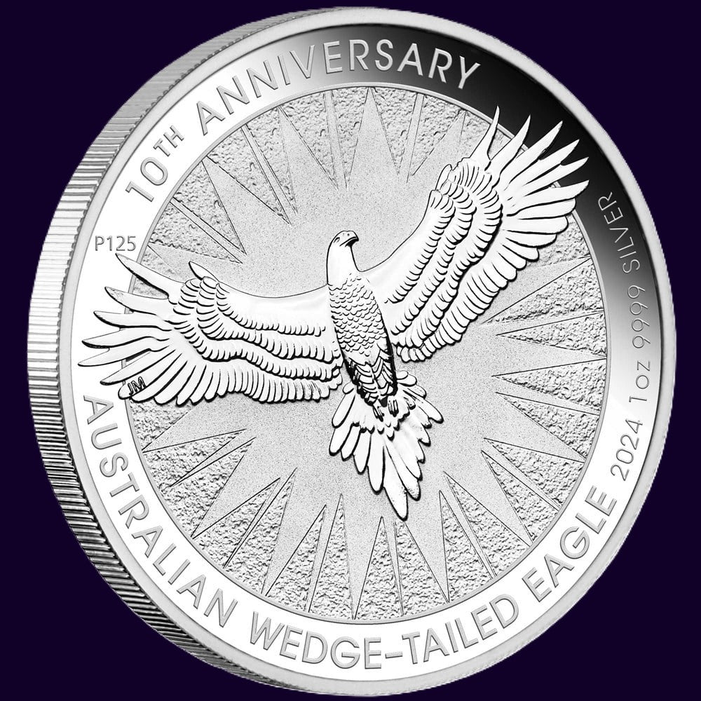 2024  PerthMint Australian Wedge-tailed Eagle 10th Anniversary 1oz Silver Bullion Coin