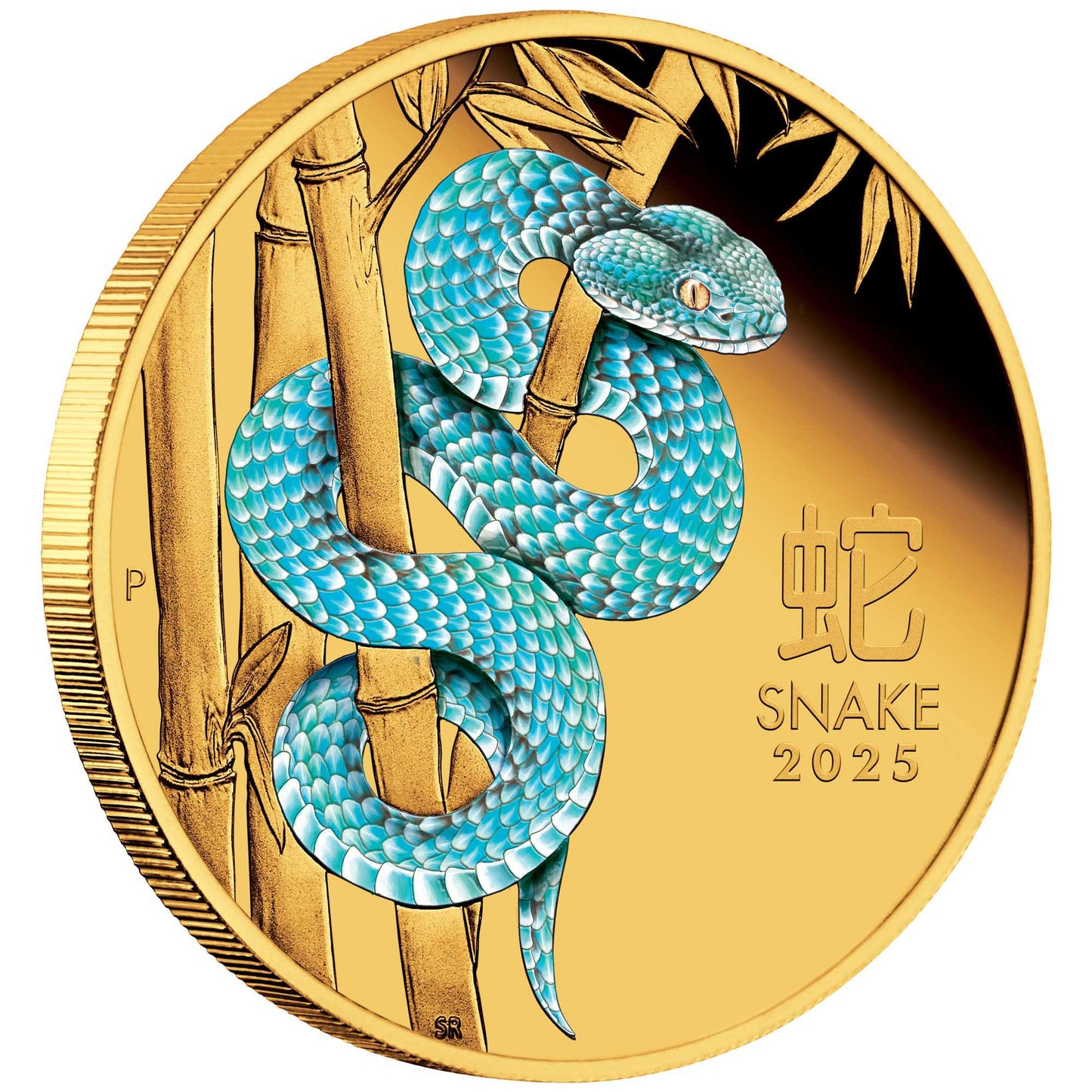 Australian Lunar Series III 2025 Year of the Snake 1oz Gold Proof Coloured Coin