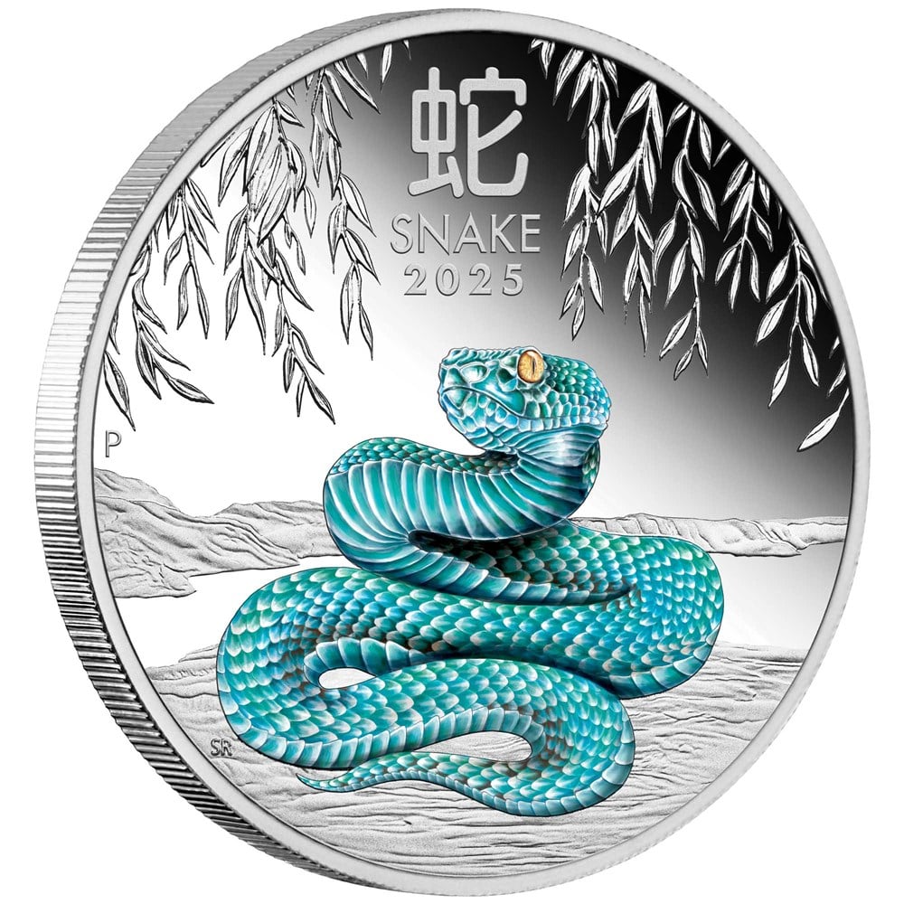 2024 Australian Lunar III Snake 1/2oz Silver Coloured Coin