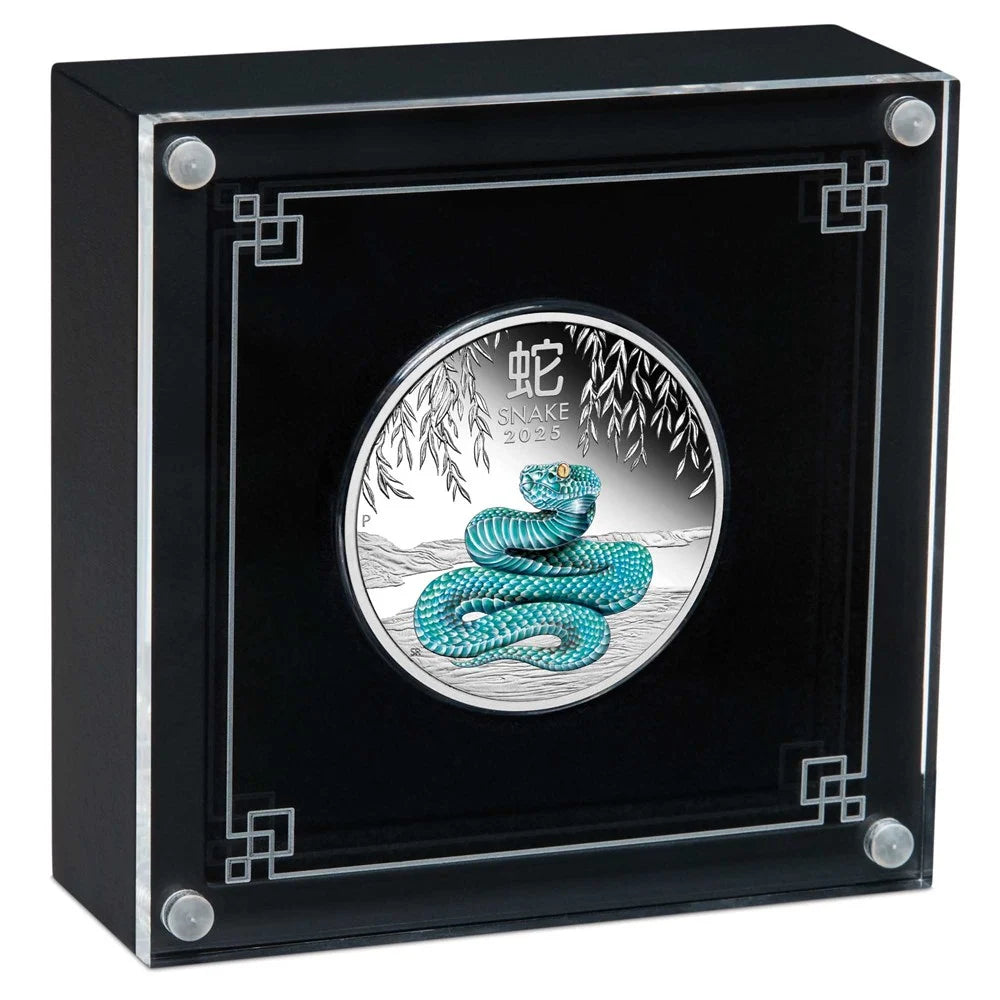 2025 Australian Lunar Series III Year of the Snake 1oz Silver Coloured Proof Coin Preorder