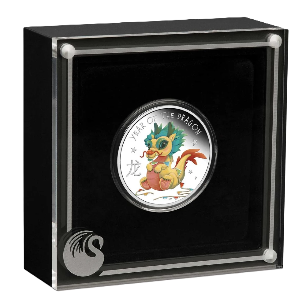 2024 PerthMint Baby Dragon 2024 1/2oz Silver Proof Coloured Coin