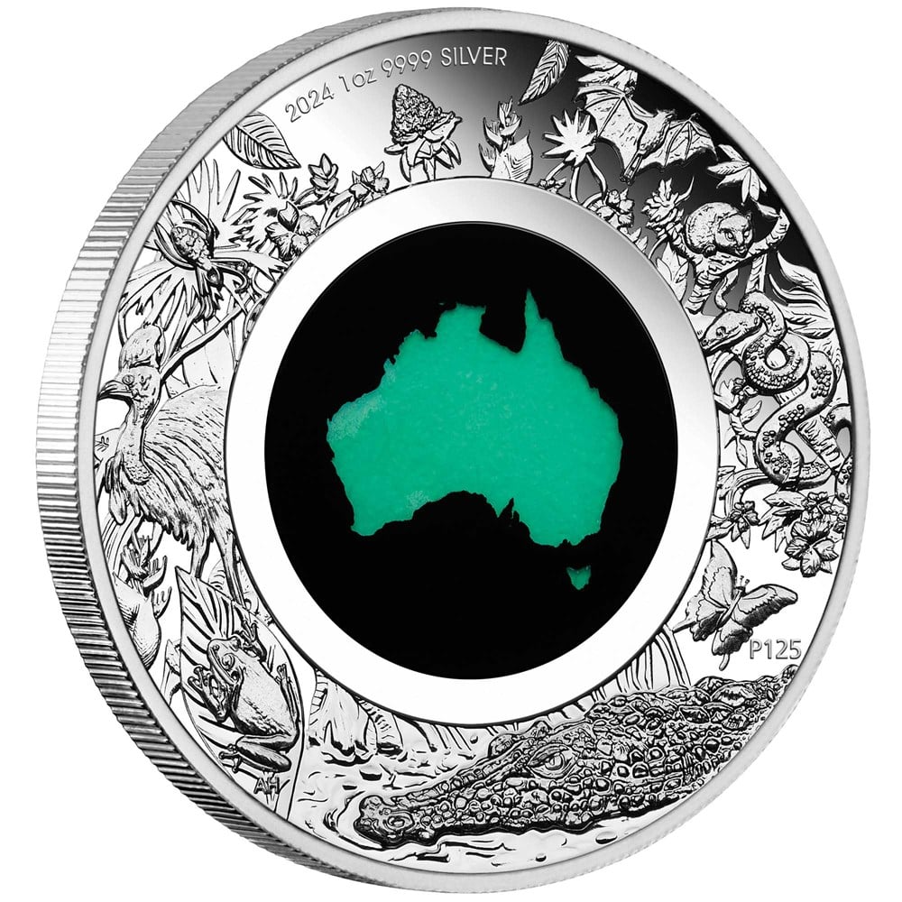 2024 Great Southern Land 1oz Silver Proof Chrysoprase Coin Preorder