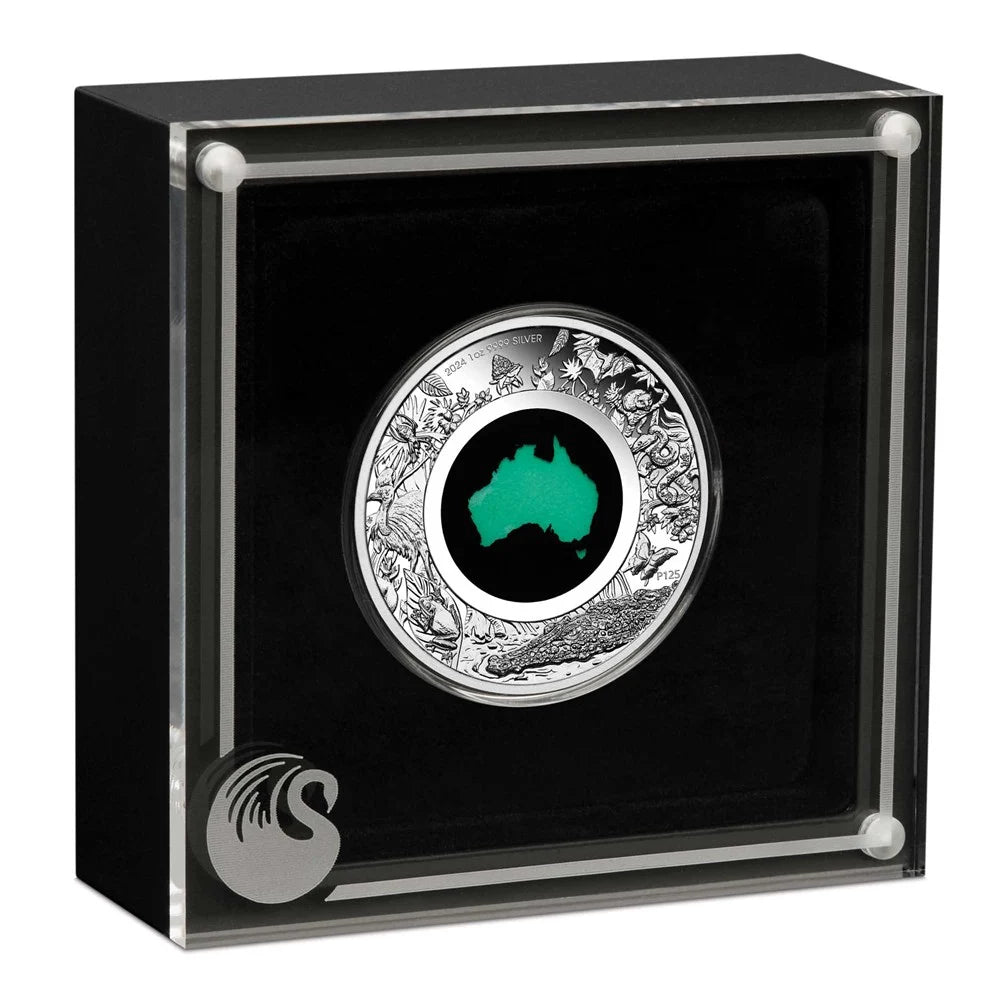 2024 Great Southern Land 1oz Silver Proof Chrysoprase Coin