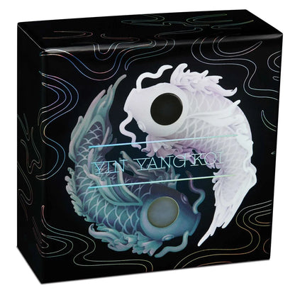 2024 Yin Yang Koi 5oz Silver Proof Coloured Coin with Pearls