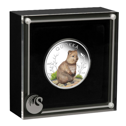 2024 Australian Quokka 1oz Silver Proof Coloured Coin