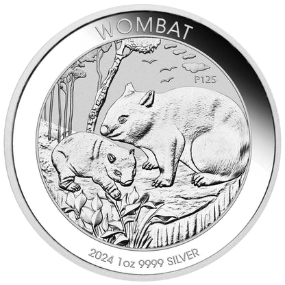 2024 Perth Mint Australian Wombat 1oz Silver Bullion Coin