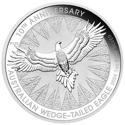 2024  PerthMint Australian Wedge-tailed Eagle 10th Anniversary 1oz Silver Bullion Coin