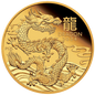 2024 PerthMint Australian Lunar Series III Year of the Dragon 1/10oz Gold Proof Coin