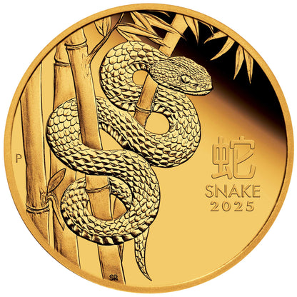 2025 Perth Mint Australian Lunar Series III Year of the Snake 1/10oz Gold Proof Coin