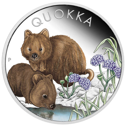 2023 Australian Quokka 1oz Silver Proof Coloured Coin