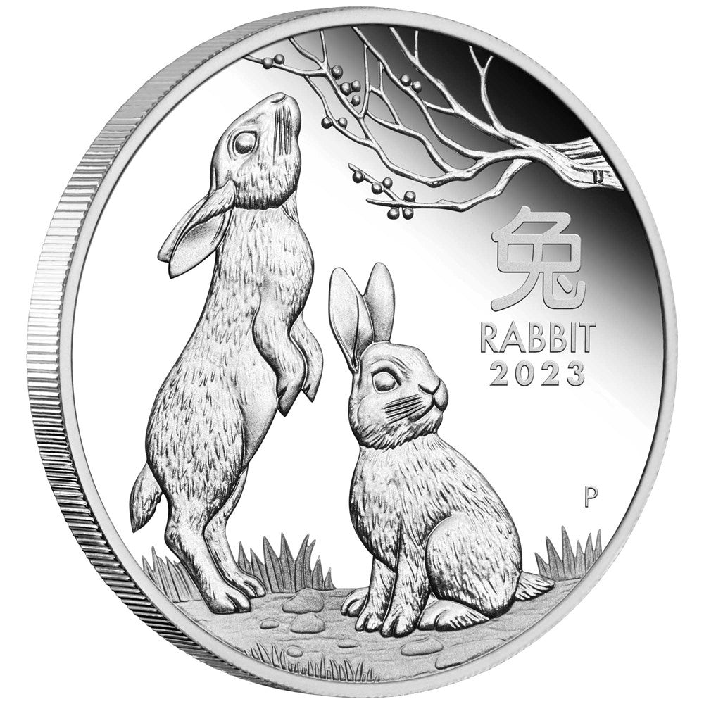 2023 PerthMint Australian Lunar Series III Year of the Rabbit Silver Proof Three-Coin Set