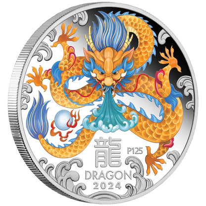 2024 PerthMint Australian Lunar Series III Year of the Dragon 1oz Silver Trio