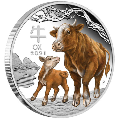 2021 PerthMint Australian Lunar Series III Year of the Ox 1oz Silver Trio