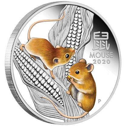 2020 PerthMint Australian Lunar Series III Year of the Mouse 1oz Silver Trio