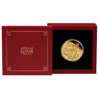 2024 Australian Lunar Series III  Year of the Dragon 1oz Gold Proof Coin