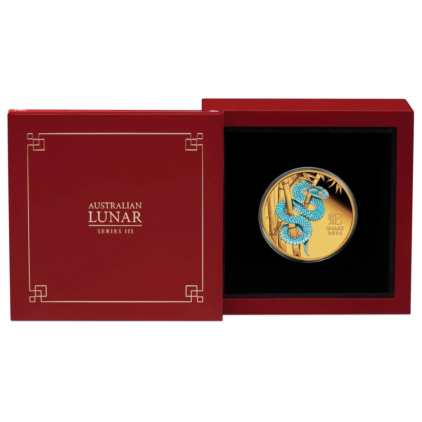 Australian Lunar Series III 2025 Year of the Snake 1oz Gold Proof Coloured Coin