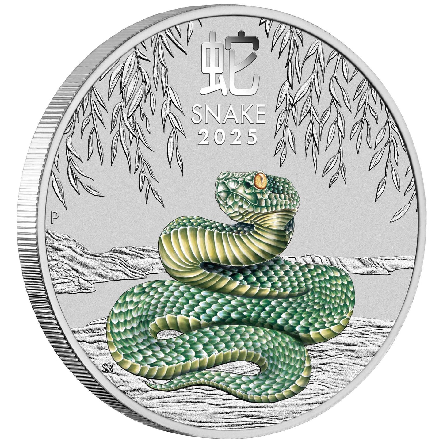 2025 Melbourne Money Expo ANDA Year of the Snake 1oz Silver Green Coloured Coin in Card