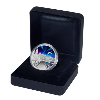 2023 PerthMint Aurora Borealis $1 1oz Silver Coloured Proof Coin