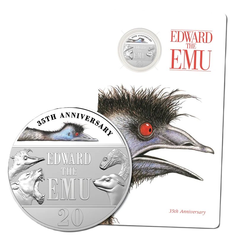 2024 Where is the Green Sheep 20c coin on Special Edition Book & 2023 Edward the Emu 20c coin on Card