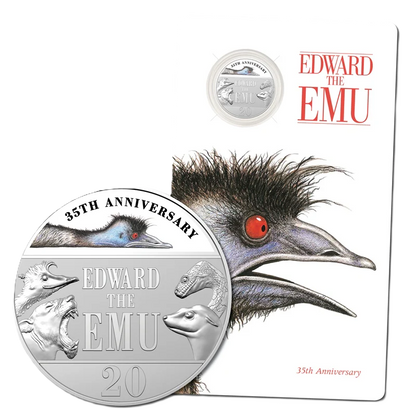 2024 Where is the Green Sheep 20c coin on Special Edition Book & 2023 Edward the Emu 20c coin on Card