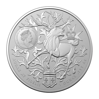 2023 $1 Royal Australian Mint Queensland Coat of Arms 1oz Silver Investment Coin in Capsule