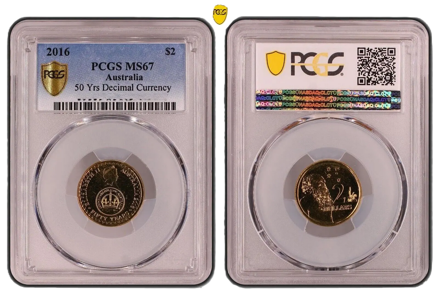 2016 PCGS MS67 graded $2 ChangeOver coin