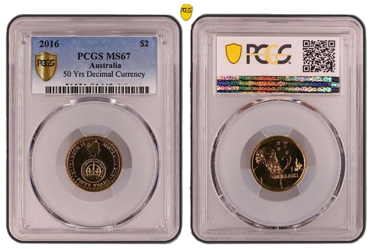 2016 PCGS MS67 graded $2 ChangeOver coin