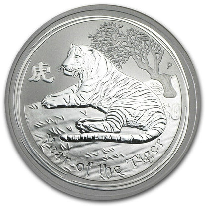 2010 PerthMint Australia Lunar Series II Year of the Tiger 1oz .999 Silver Bullion Coin