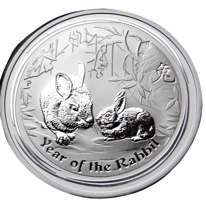 2011 PerthMint Australian Lunar Year Series II Year of the Rabbit 2oz Silver Bullion Coin