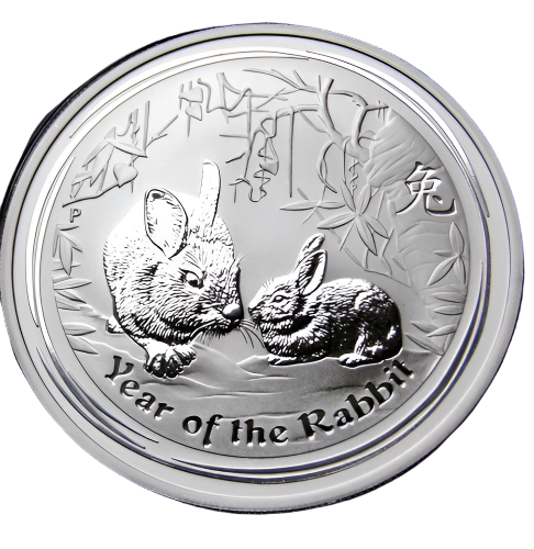 2011 PerthMint Australian Lunar Year Series II Year of the Rabbit 2oz Silver Bullion Coin