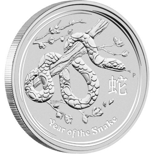 2013 PerthMint Australia Lunar Series II Year of the Snake 1oz .999 Silver Bullion Coin