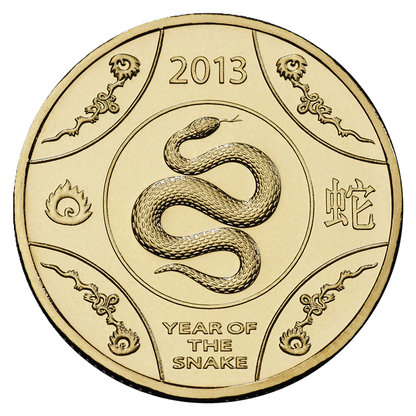 2024-2012 Royal Australian Mint Lunar Year of the Dragon $1 13 carded coin collection