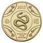 2013 Royal Australian Mint Lunar Year of the Snake $1 Unc Coin