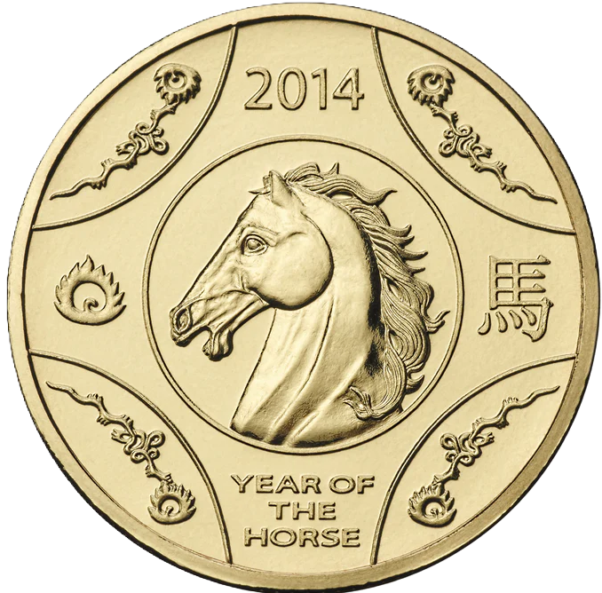 2024-2012 Royal Australian Mint Lunar Year of the Dragon $1 13 carded coin collection