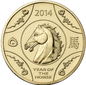 2014 Royal Australian Mint Lunar Year of the Horse $1 Unc Coin