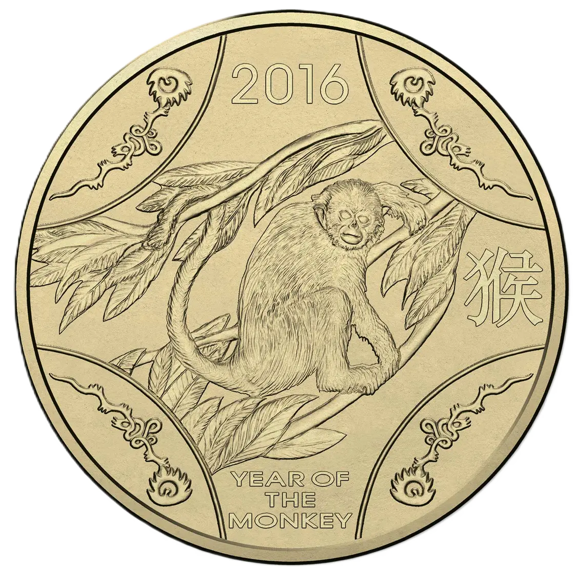 2016 Royal Australian Mint Lunar Year of the Monkey $1 Unc Coin