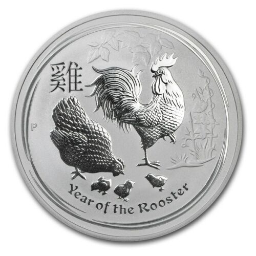 2017 PerthMint Australia Lunar Series II Year of the Rooster 1oz .999 Silver Bullion Coin