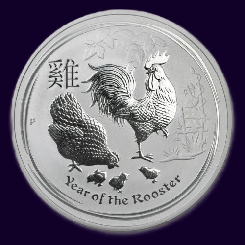 2017 PerthMint Australia Lunar Series II Year of the Rooster 1oz .999 Silver Bullion Coin