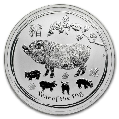 2019 PerthMint Australia Lunar Series II Year of the Pig 1oz .999 Silver Bullion Coin