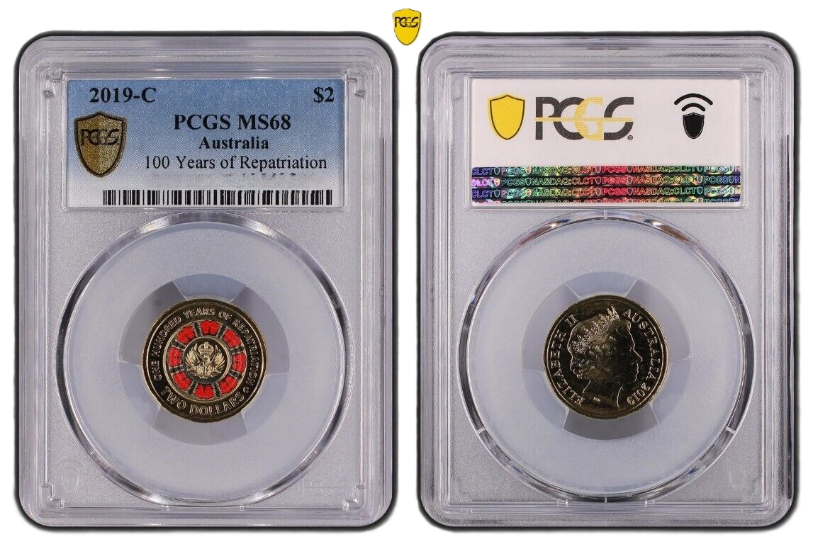 2019 PCGS MS68 graded $2 Repatriation coin